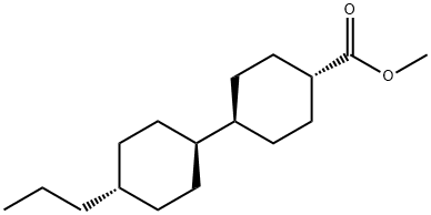 [1,1'-Bicyclohexyl]-4-carboxylic acid, 4'-propyl-, methyl ester, (trans,trans)- Structure