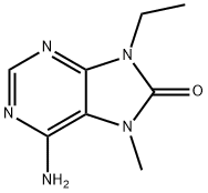 6-Amino-9-ethyl-7-methyl-7H-purin-8(9H)-one Struktur