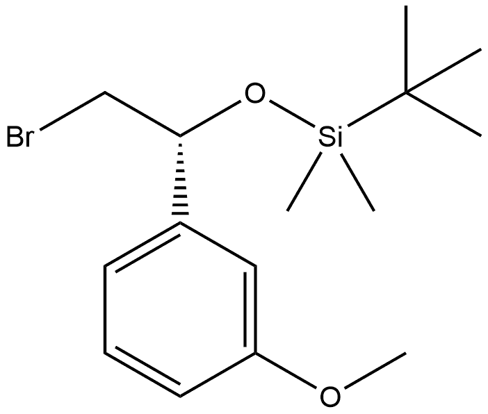 (R)-[2-溴-1-(3-甲氧基苯基)乙氧基](叔丁基)二甲基硅烷 结构式