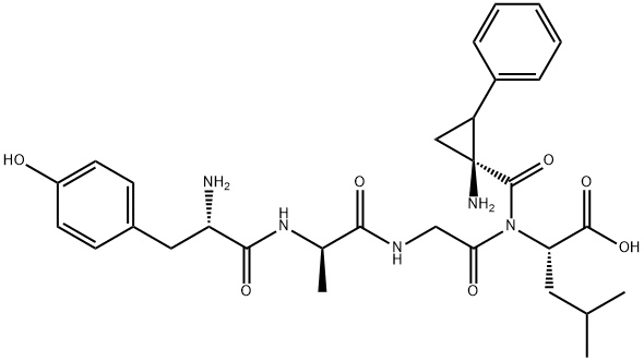 enkephalin-Leu, Ala(2)-(cyclopropyl-Phe)(4)- 结构式