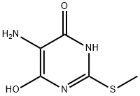 4(3H)-Pyrimidinone, 5-amino-6-hydroxy-2-(methylthio)- Struktur