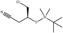 Butanenitrile, 4-chloro-3-[[(1,1-dimethylethyl)dimethylsilyl]oxy]-, (3S)- Structure