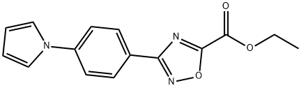 ETHYL 3-[4-(1H-PYRROL-1-YL)PHENYL]-1,2,4-OXADIAZOLE-5-CARBOXYLATE Struktur