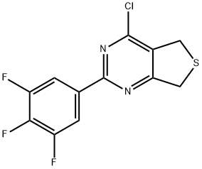 Thieno[3,4-d]pyrimidine, 4-chloro-5,7-dihydro-2-(3,4,5-trifluorophenyl)- 结构式