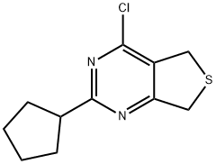Thieno[3,4-d]pyrimidine, 4-chloro-2-cyclopentyl-5,7-dihydro-,885038-94-8,结构式