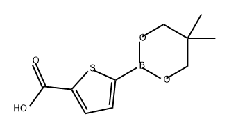 2-Thiophenecarboxylic acid, 5-(5,5-dimethyl-1,3,2-dioxaborinan-2-yl)- Struktur