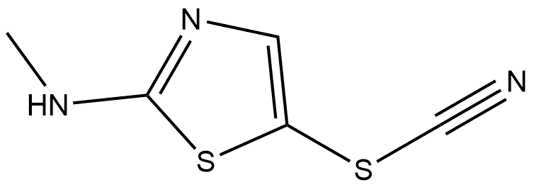 2-(Methylamino)-5-thiazolyl thiocyanate,88511-70-0,结构式