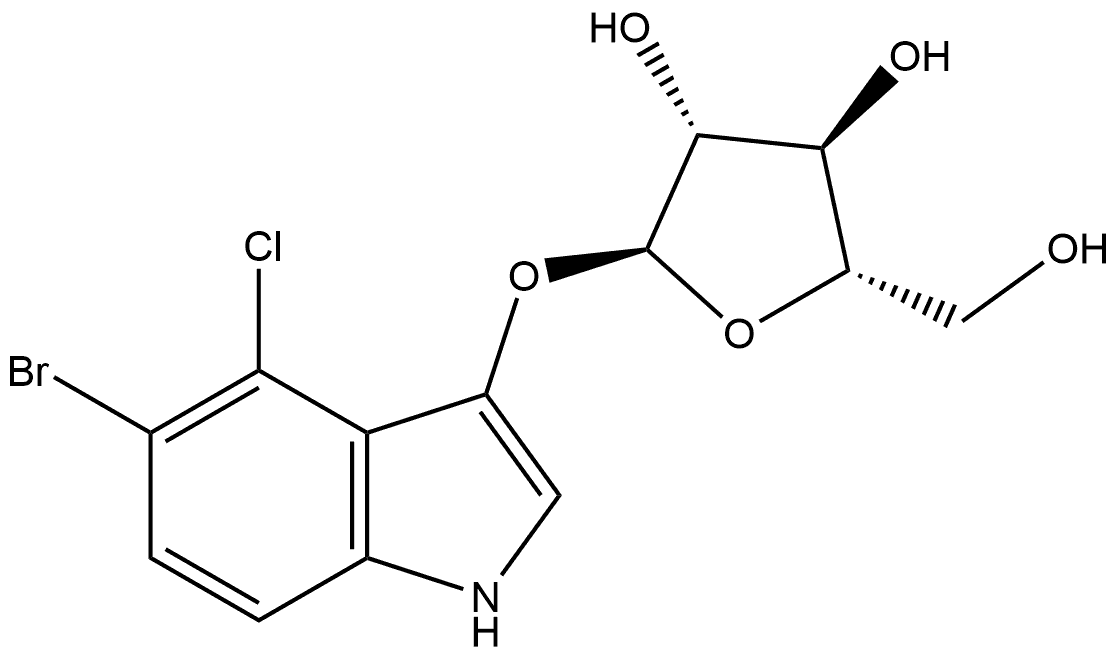 α-L-Arabinofuranoside, 5-bromo-4-chloro-1H-indol-3-yl Structure