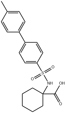 1-([(4'-METHYL[1,1'-BIPHENYL]-4-YL)SULFONYL]AMINO)CYCLOHEXANECARBOXYLIC ACID Struktur