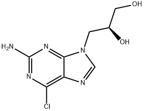 1,2-Propanediol, 3-(2-amino-6-chloro-9H-purin-9-yl)-, (2S)-,885322-01-0,结构式