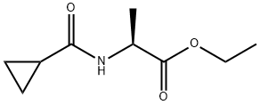 L-Alanine, N-(cyclopropylcarbonyl)-, ethyl ester Struktur