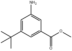 3-氨基-5-(叔丁基)苯甲酸甲酯,885518-19-4,结构式