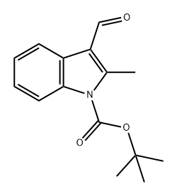 1H-Indole-1-carboxylic acid, 3-formyl-2-methyl-, 1,1-dimethylethyl ester Structure