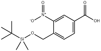 4-[[[(1,1-Dimethylethyl)dimethylsilyl]oxy]methyl]-3-nitrobenzoic acid Struktur