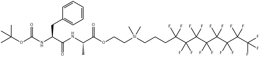 L-Alanine, N-[(1,1-dimethylethoxy)carbonyl]-L-phenylalanyl-, 2-[(4,4,5,5,6,6,7,7,8,8,9,9,10,10,11,11,11-heptadecafluoroundecyl)dimethylsilyl]ethyl ester (9CI)