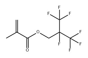 2-Propenoic acid, 2-methyl-, 2,3,3,3-tetrafluoro-2-(trifluoromethyl)propyl ester 化学構造式