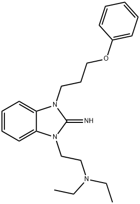 1H-Benzimidazole-1-ethanamine, N,N-diethyl-2,3-dihydro-2-imino-3-(3-phenoxypropyl)- Structure