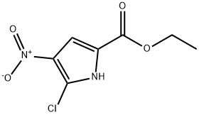 1H-Pyrrole-2-carboxylic acid, 5-chloro-4-nitro-, ethyl ester,886036-32-4,结构式