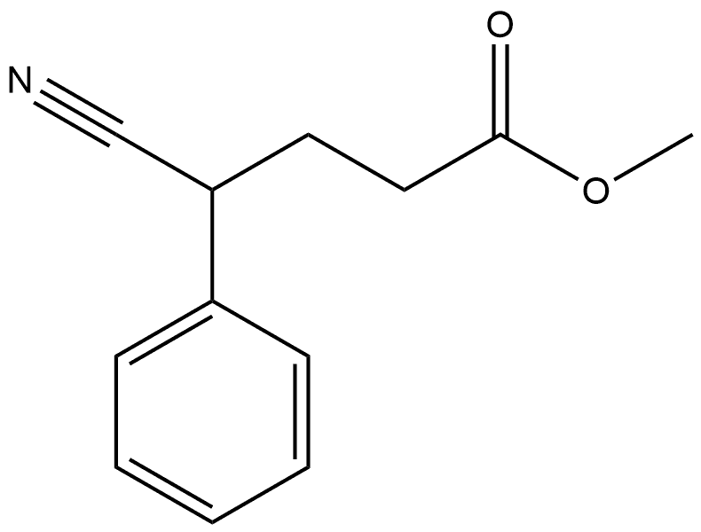 Benzenebutanoic acid, γ-cyano-, methyl ester Structure