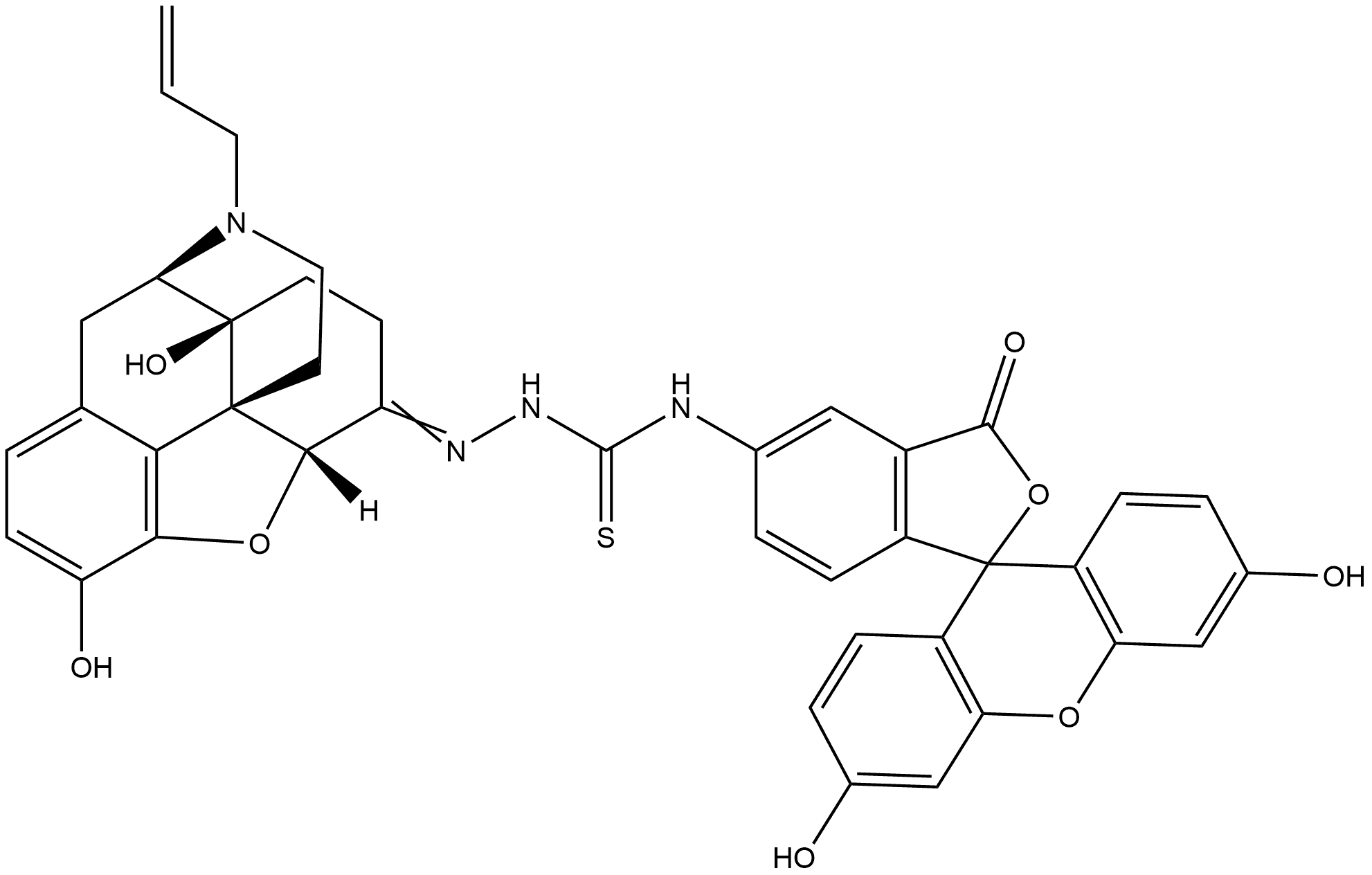 NALOXONE FLUORESCEIN 化学構造式