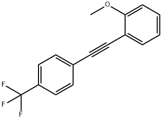 Benzene, 1-methoxy-2-[2-[4-(trifluoromethyl)phenyl]ethynyl]- Structure