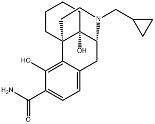 Morphinan-3-carboxamide, 17-(cyclopropylmethyl)-4,14-dihydroxy- 结构式