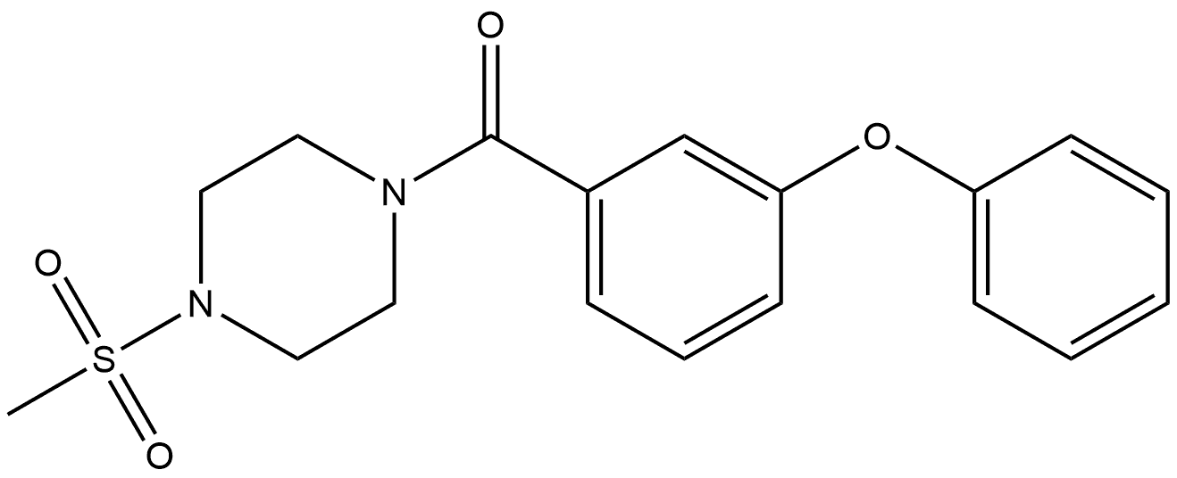 4-(Methylsulfonyl)-1-piperazinyl](3-phenoxyphenyl)methanone 结构式