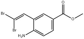 Benzoic acid, 4-amino-3-(2,2-dibromoethenyl)-, methyl ester Structure