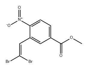 3-(2,2-二溴乙烯基)-4-硝基苯甲酸甲酯 结构式