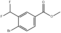 Benzoic acid, 4-bromo-3-(difluoromethyl)-, methyl ester 化学構造式