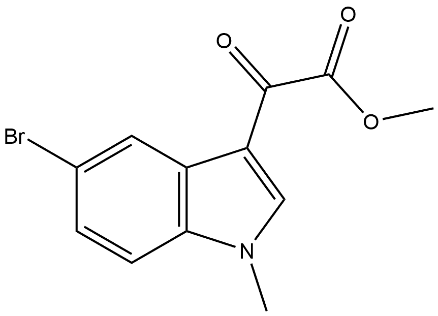 1H-Indole-3-acetic acid, 5-bromo-1-methyl-α-oxo-, methyl ester,887145-69-9,结构式