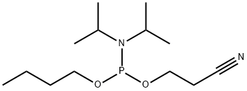 Phosphoramidous acid, N,N-bis(1-methylethyl)-, butyl 2-cyanoethyl ester 化学構造式