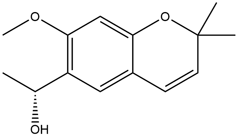 2H-1-Benzopyran-6-methanol, 7-methoxy-α,2,2-trimethyl-, (αR)- 结构式