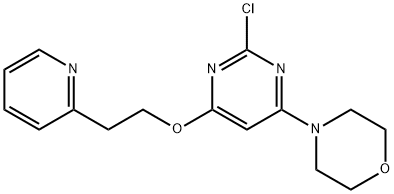 Morpholine, 4-[2-chloro-6-[2-(2-pyridinyl)ethoxy]-4-pyrimidinyl]- 结构式