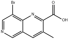 8-BROMO-3-METHYL-[1,6]NAPHTHYRIDINE-2-CARBOXYLIC ACID 化学構造式