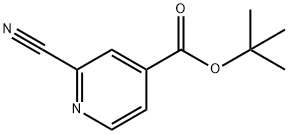 4-Pyridinecarboxylic acid, 2-cyano-, 1,1-dimethylethyl ester 化学構造式