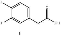 2,3-Difluoro-4-iodophenylacetic acid Structure
