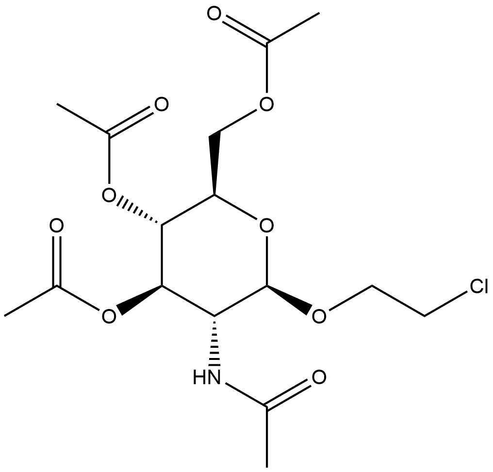2-Chloroethyl 2-acetamido-3,4,6-tri-O-acetyl-2-deoxy-β-D-glucopyranoside Structure