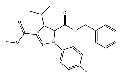 1H-Pyrazole-3,5-dicarboxylic acid, 1-(4-fluorophenyl)-4,5-dihydro-4-(1-methylethyl)-, 3-methyl 5-(phenylmethyl) ester
