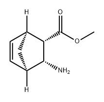 Bicyclo[2.2.1]hept-5-ene-2-carboxylic acid, 3-amino-, methyl ester, (1S,2S,3R,4R)- Struktur