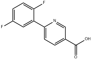 3-Pyridinecarboxylic acid, 6-(2,5-difluorophenyl)-,887976-55-8,结构式