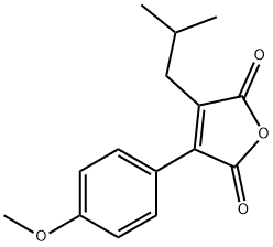 2,5-Furandione, 3-(4-methoxyphenyl)-4-(2-methylpropyl)- Structure