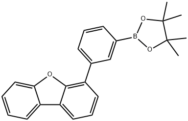 4-[3-苯硼酸频哪醇酯]二苯并呋喃, 888330-89-0, 结构式