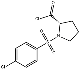 2-Pyrrolidinecarbonyl chloride, 1-[(4-chlorophenyl)sulfonyl]-, (2S)- 化学構造式