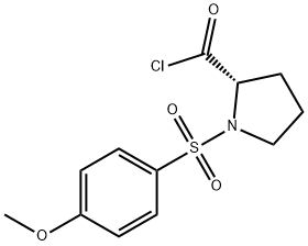 2-Pyrrolidinecarbonyl chloride, 1-[(4-methoxyphenyl)sulfonyl]-, (2S)- Structure