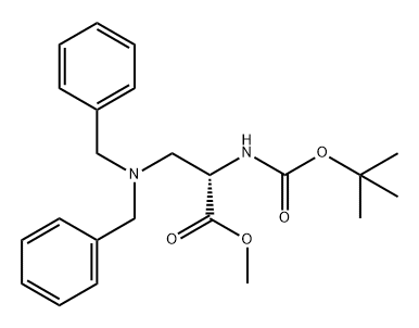 L-Alanine, 3-[bis(phenylmethyl)amino]-N-[(1,1-dimethylethoxy)carbonyl]-, methyl ester,888957-33-3,结构式