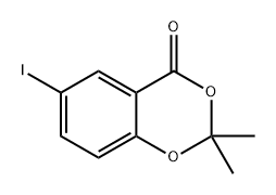 6-碘-2,2-二甲基-4H-苯并[D][1,3]二噁英-4-酮, 888958-33-6, 结构式