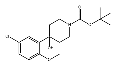1-Piperidinecarboxylic acid, 4-(5-chloro-2-methoxyphenyl)-4-hydroxy-, 1,1-dimethylethyl ester Structure