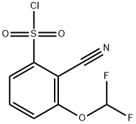 Benzenesulfonyl chloride, 2-cyano-3-(difluoromethoxy)- 结构式