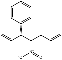 Benzene, [(1R)-1-ethenyl-2-nitro-4-penten-1-yl]- Structure